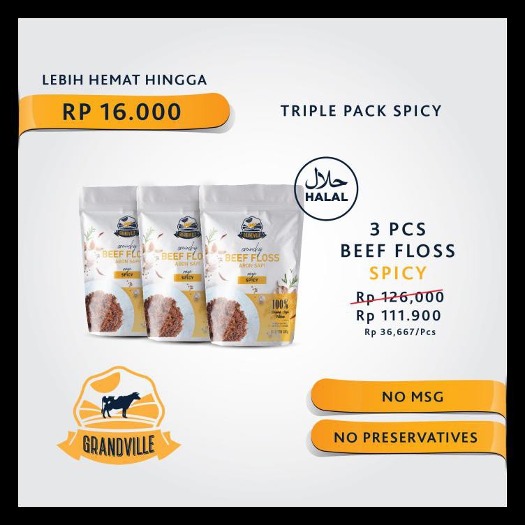 

READY! GRANDVILLE ABON TRIPLE PACK SPICY TERMURAH