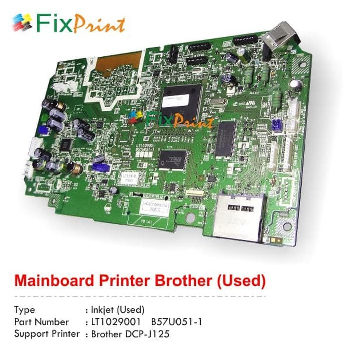 Mainboard Printer Brother DCP J125 Logic Board Brother DCP-J125 Used