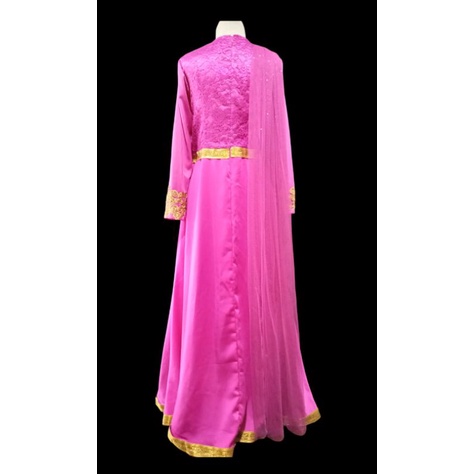 Gaun Muslim Panjang Pink Fanta