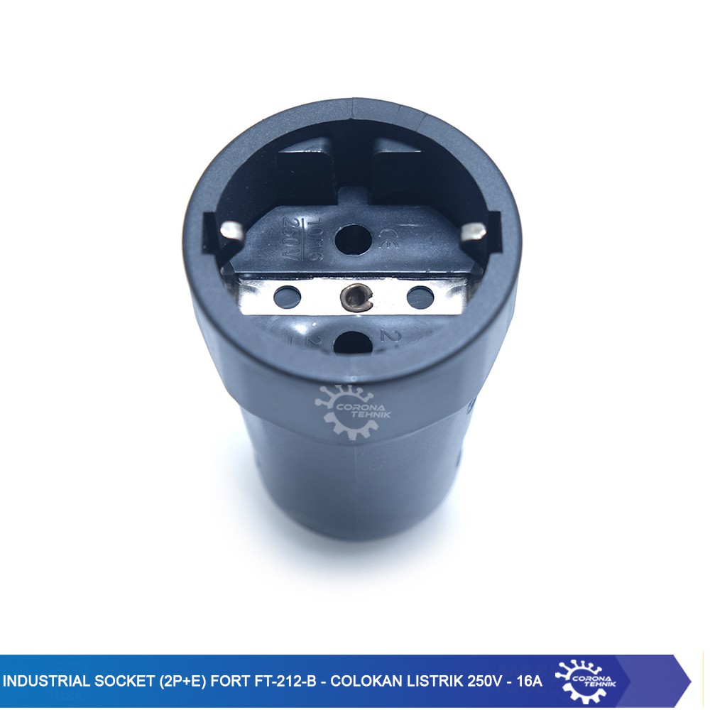 Colokan Listrik 250V - 16A - Industrial Socket (2P+E) FORT FT-212-B