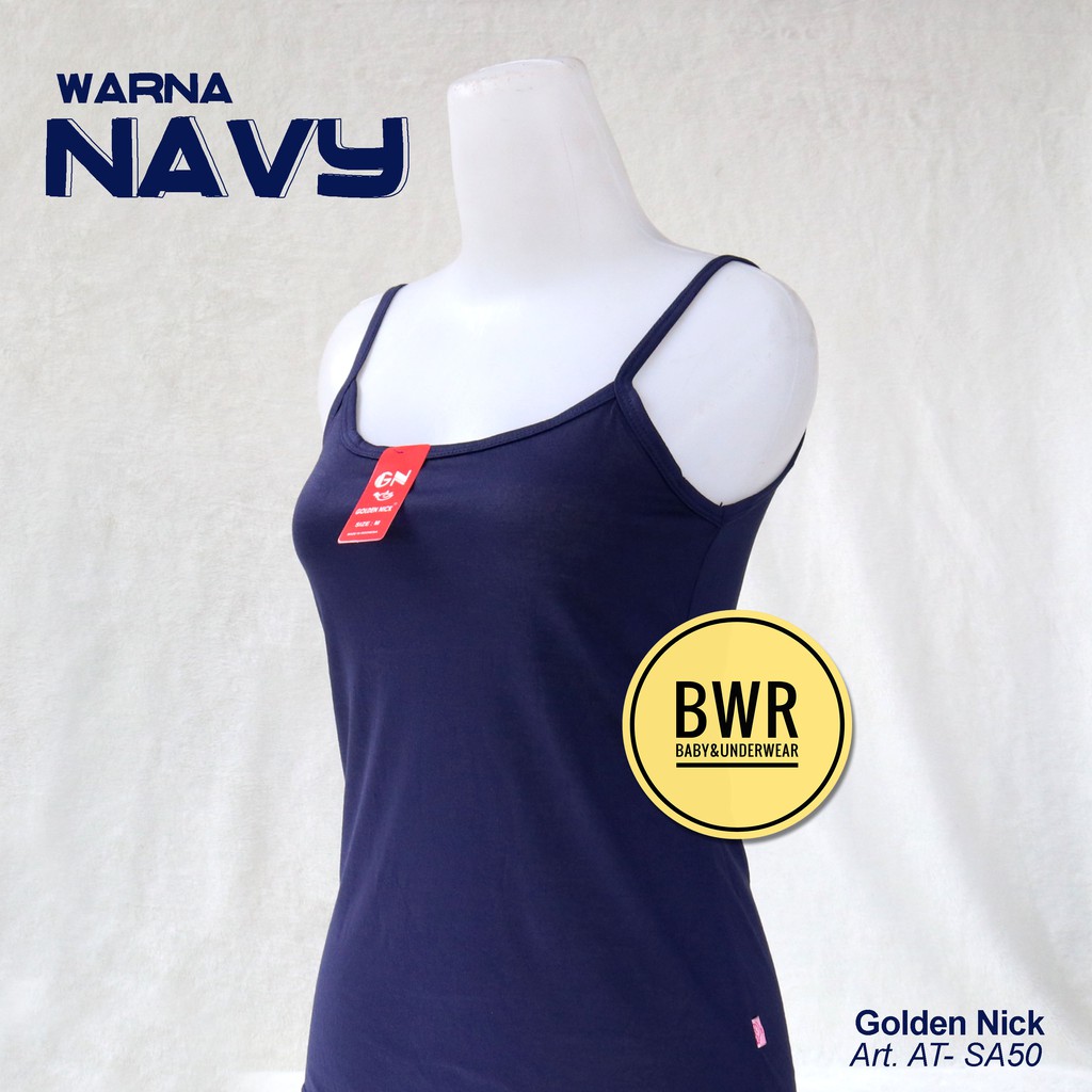 TANGTOP Golden Nick AT- SA50 Tali KECIL | Kaos Tank Top Wanita Singlet Warna KECIL - Bwr