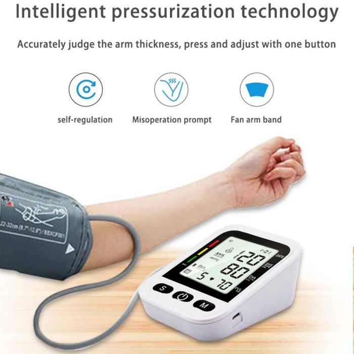 Tensi Darah Pengukur Tekanan Darah Blood Pressure Monitor with Voice