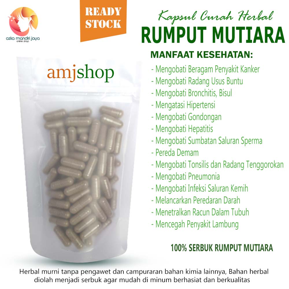 

Kapsul curah herbal rumput mutiara kapsul herbal rumput mutiara mengobati infeksi saluran kemih kanker radang usus buntu bronchitis