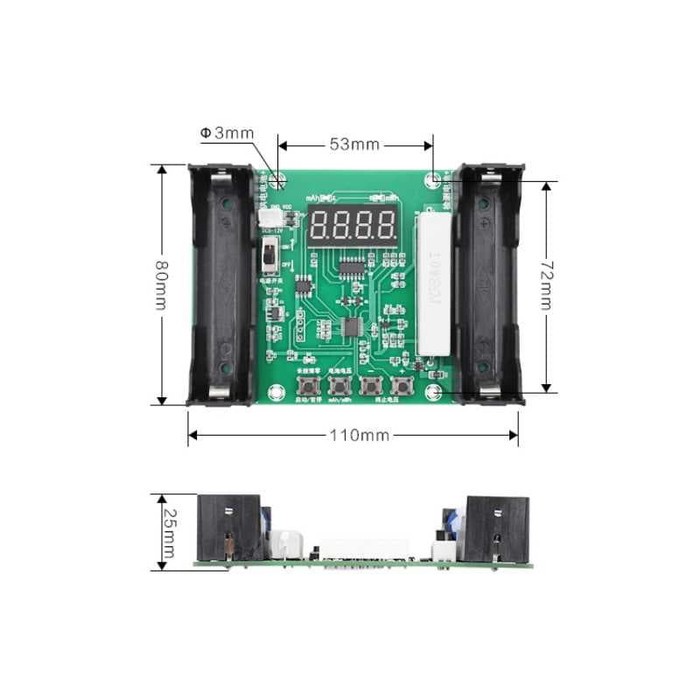 Module Tester Kapasitas Battery mAh mWh for 18650 Lithium (240)