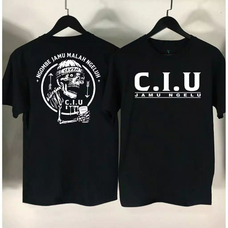 fourfashion Kaos Pria / Kaos Distro C.I.U JAMU NGELU SKULL BN16