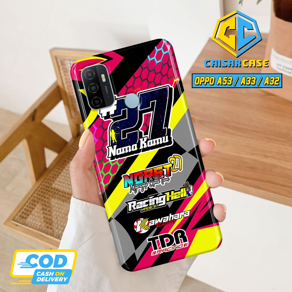 Kaisar Case - Case Hp Racing Oppo A53 / A33 / A32 (3D01RC) Bisa Pakai Nama Dan Nomor Sesukamu Fashio