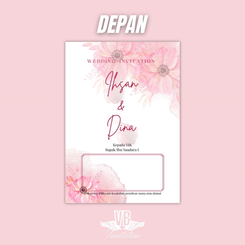 Undangan Pernikahan elegant,  Ngunduh Mantu, Minimalis, Murah, Terbaru, Simpel