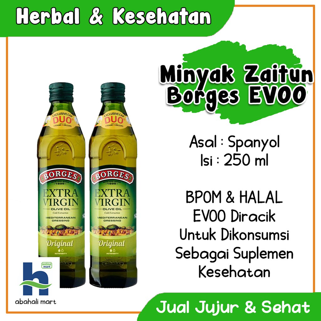 Minyak Zaitun Borges Evoo 250ml Suplemen Mpasi Ibu Hamil Menyusui Makanan Salad Daya Tahan Tubuh Shopee Indonesia