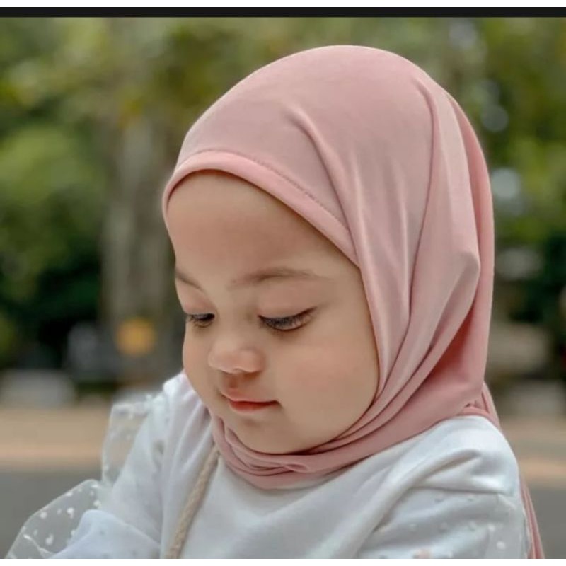 New Segitiga Instan Baby Jersy 0-1 Tahun Kerudung Instan Anak