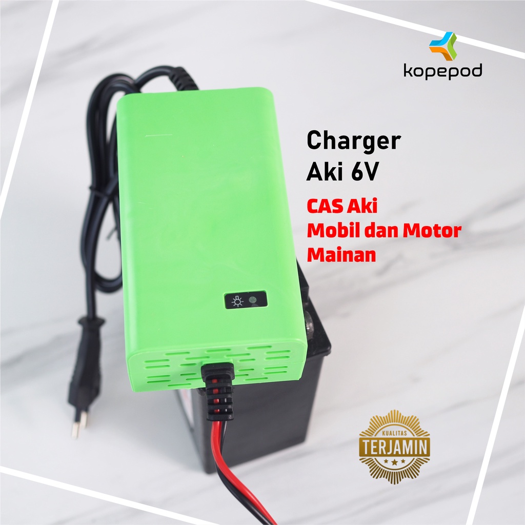 CAS Aki Mobil Mainan 6V 2A Charger Accu Casan Aki Motor Mainan Otomatis Alat Kopepod