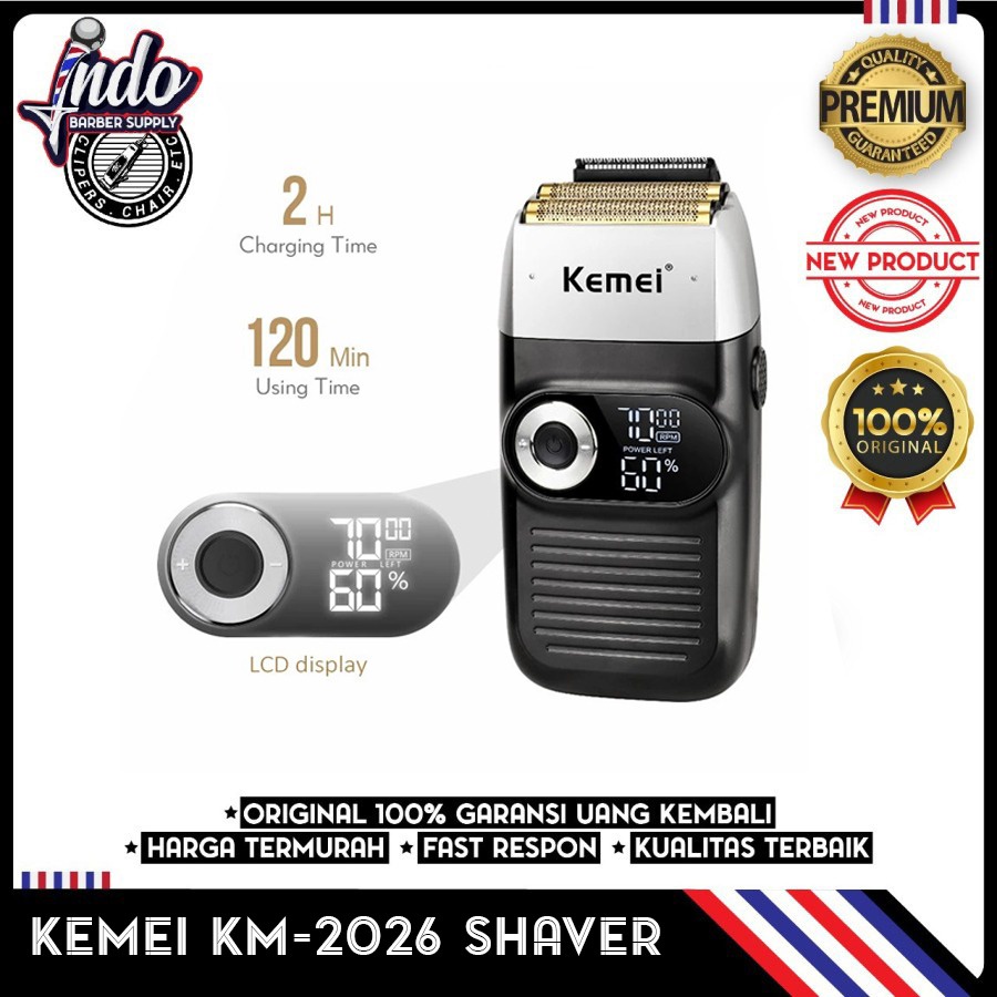 KEMEI SHAVER 2026 Alat Cukur Rambut Kemei Hair Clipper Cordless Razor