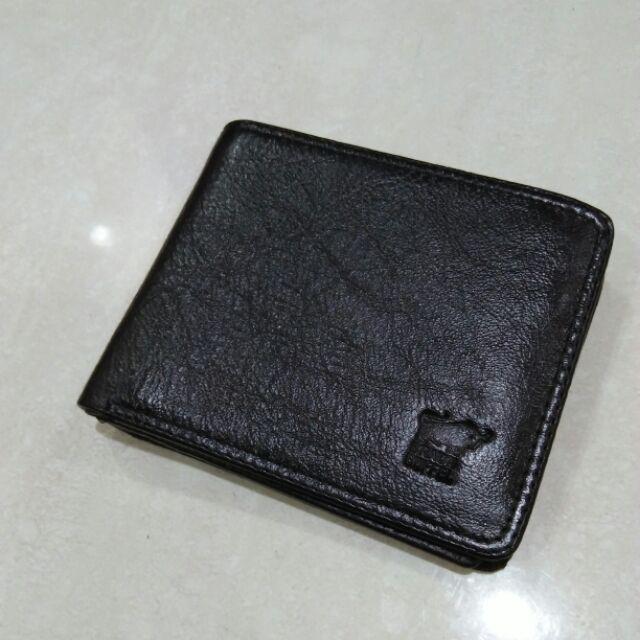 Dompet cowok braunbuffel lipat kulit asli pendek-Bb urat