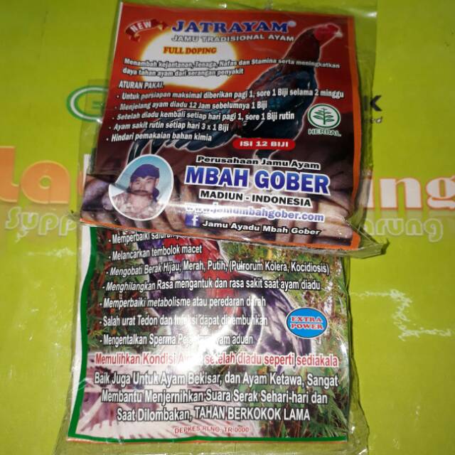 Mbah gober obat jamu kamlang herbal vitamin ayam tarung