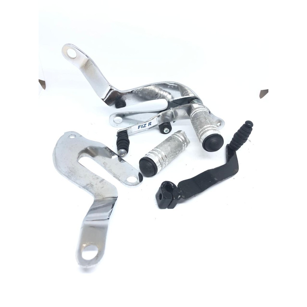 FOOTSTEP depan UNDERBONE motor FIZR FIZ R FIZ-R chrome besi tebal 1 set - step underbone set oper gigi motor FIZ FIZ-R FIZR CHROME BESI TEBAL