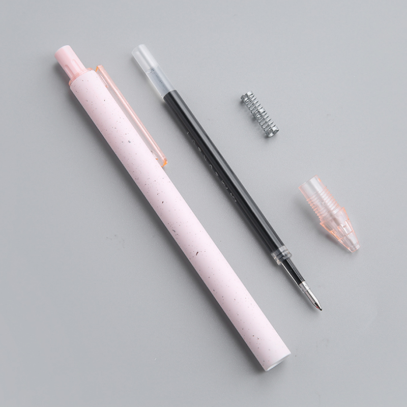 Korean Quick-Drying Retractable Gel Pen 0.5mm Black Ink Signature Pen