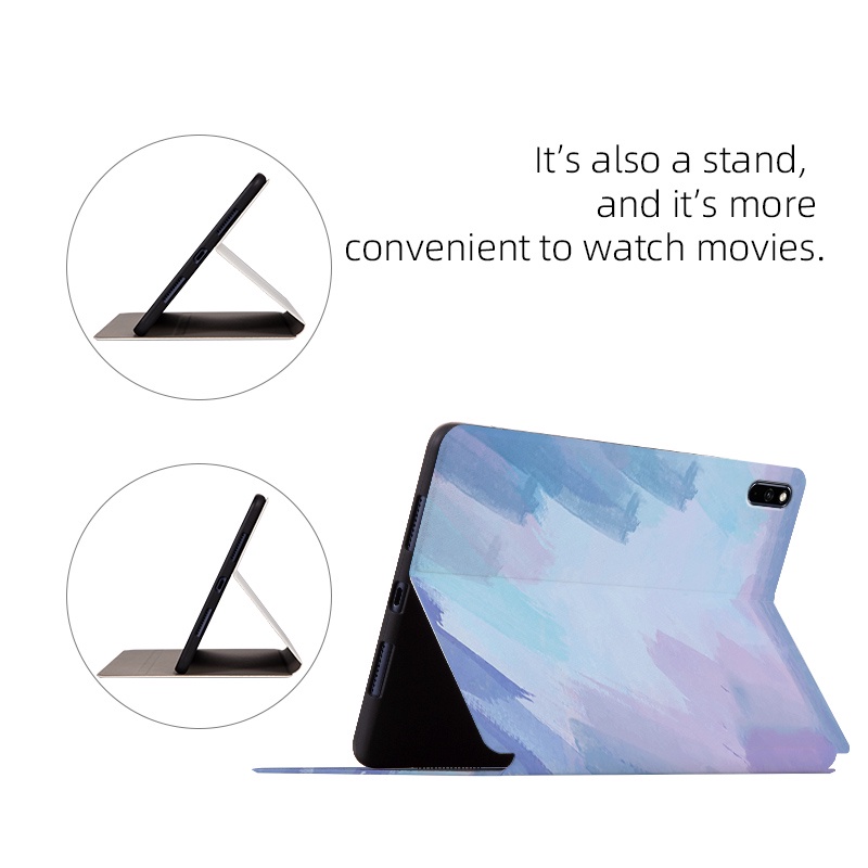 Untuk Huawei Matepad11 (2021) 10.95-inci Fashion Cat Air Seni Lukisan Tablet Perlindungan Flip Kulit Case Stand Cover