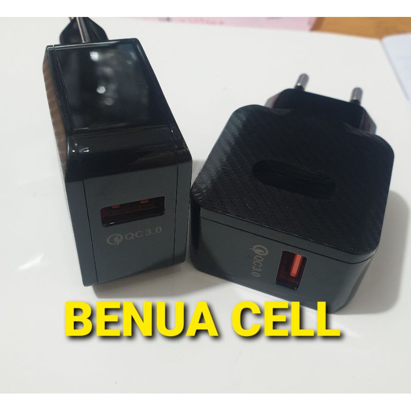 BATOK CHARGER YI TAI CARBON FAST CHARGING 3.0 1USB - KEPALA CHASAN QC 3.0 YITAI