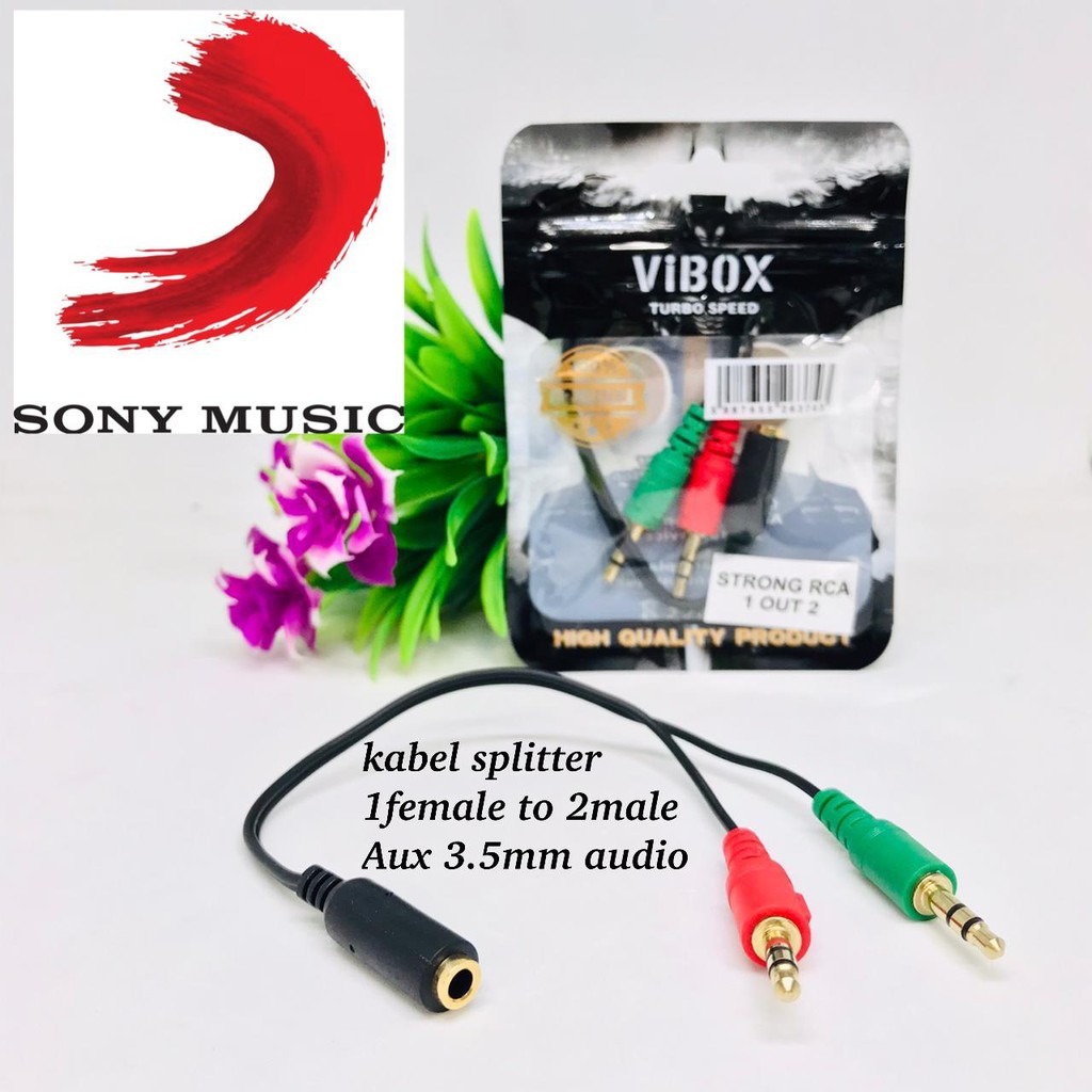 KABEL SPLITTER VIBOX  MUSIC 1 FEMALE TO 2 MALE