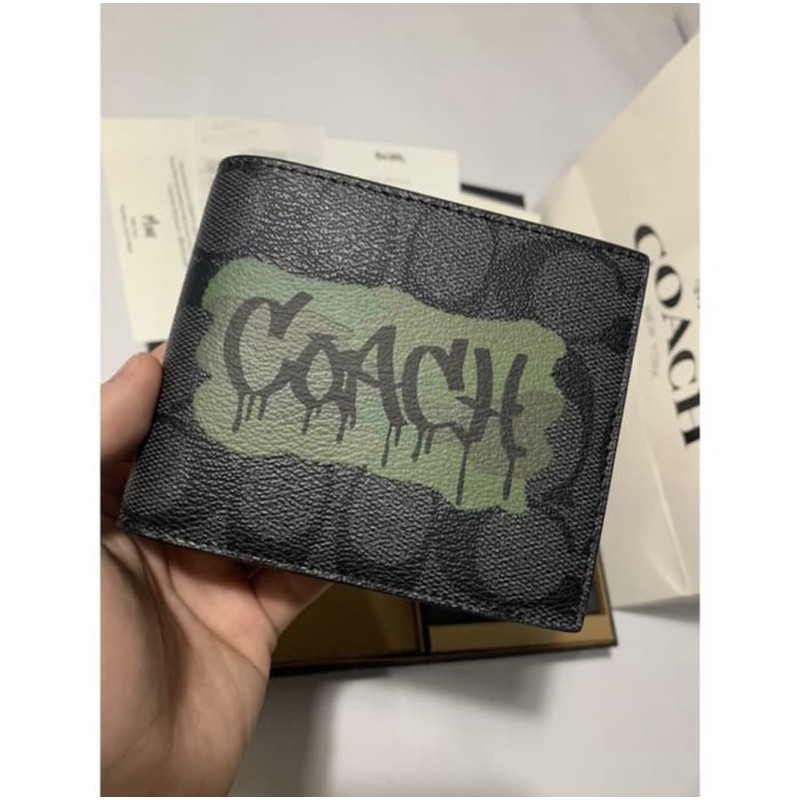 Dompet pria cowok coach grafiti original