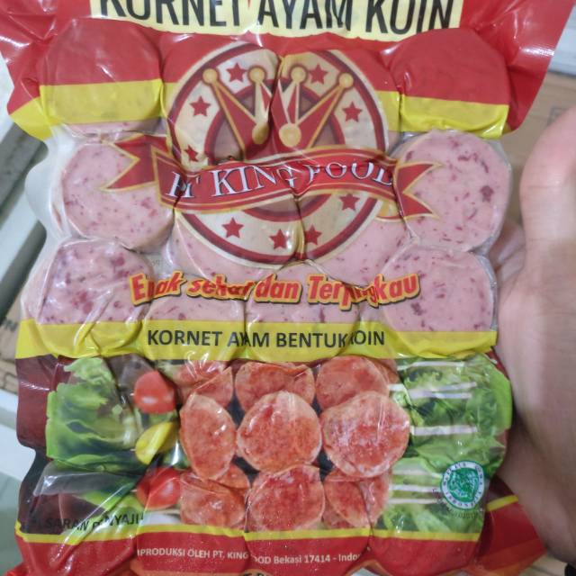 

Kornet ayam bentuk koin