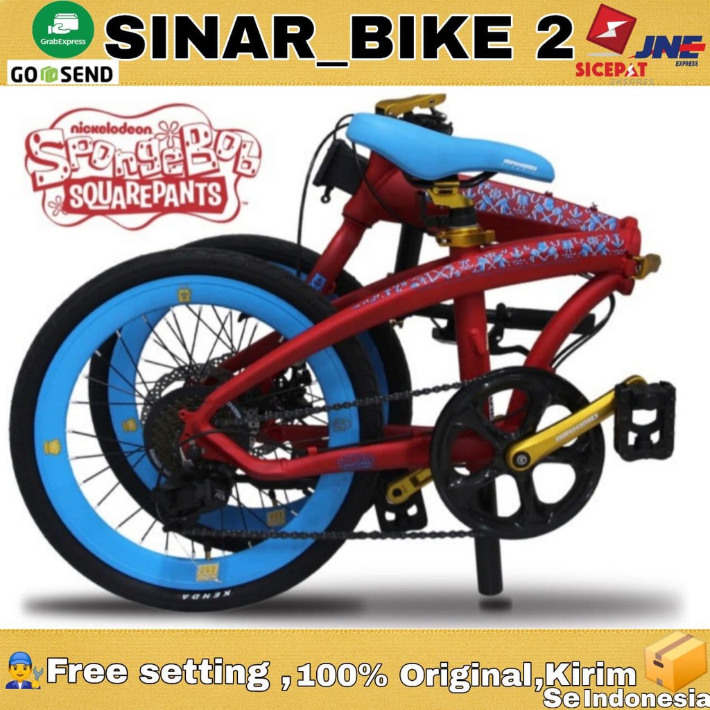 Sepeda Lipat 20Inch Family Maximo Cyclo SpongeBob Krusty Krab Edittion (Ekspedisi)