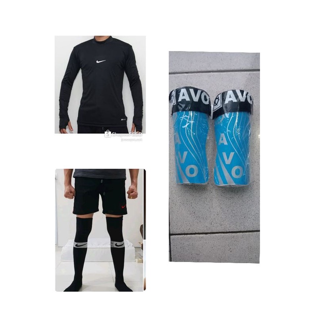 baju futsal+kaos kaki bola futsal+deker