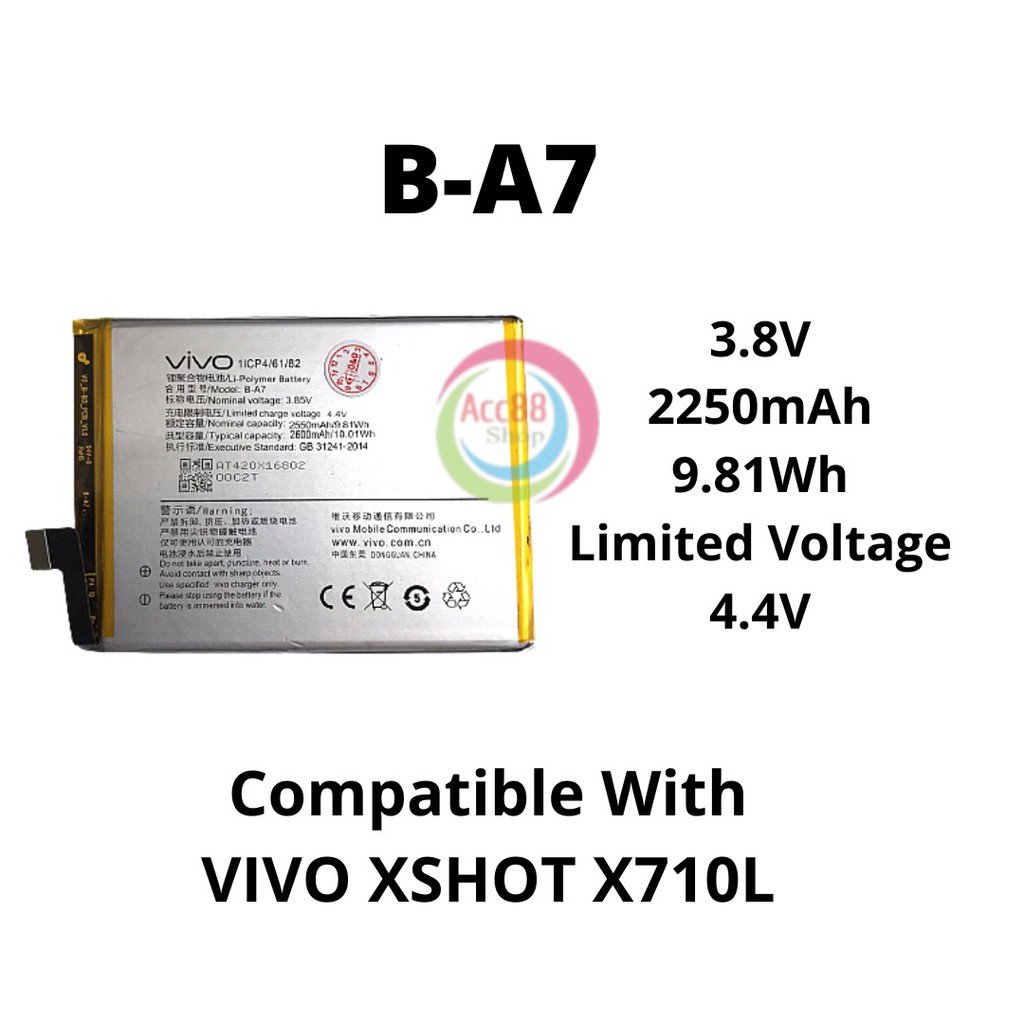 Batre Baterai Battery Original Vivo V3 B-A7