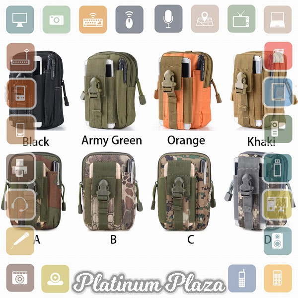 Airsson Tas Pinggang Mini Tactical Waistbag Army Look - JSH1525 - Khaki`KZQM7M-