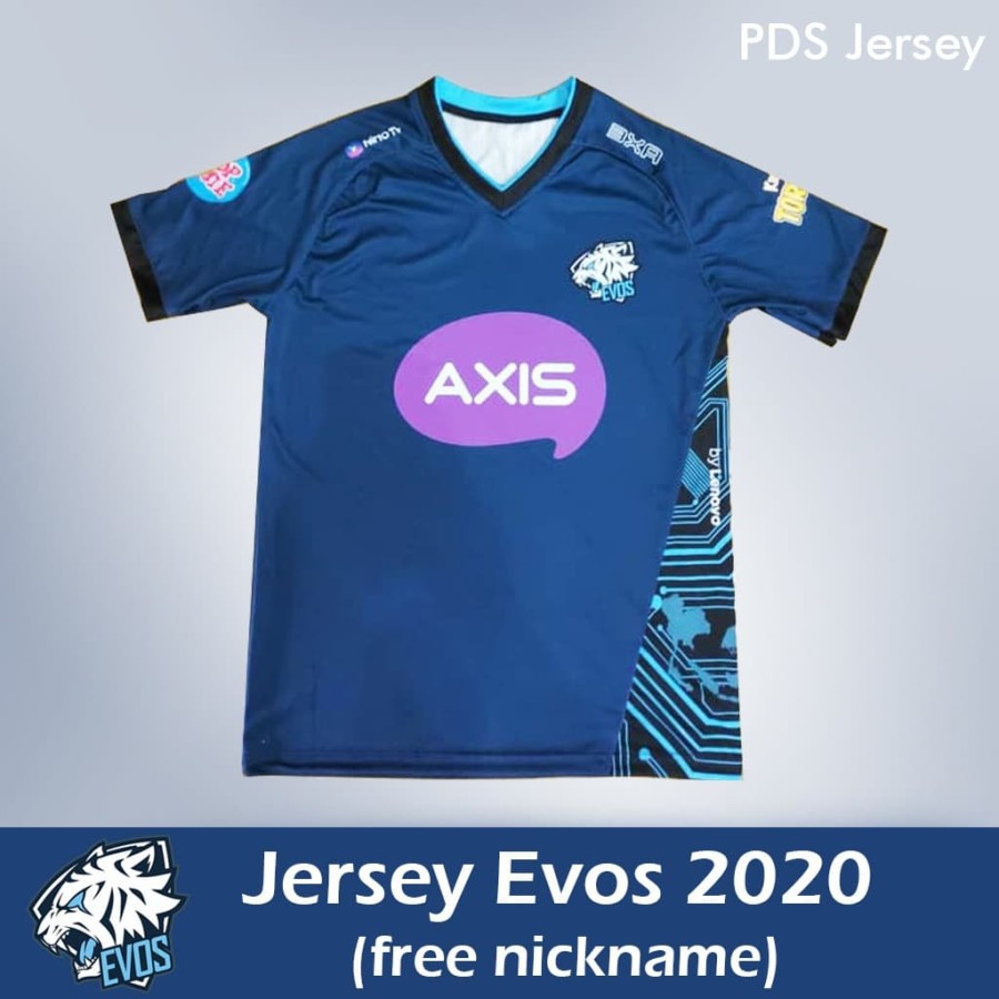 JERSEY EVOS 2020 FREE NICKNAME / BAJU JERSEY GAME EVOS ESPORTS 2020 PUBG MOBILE LEGENDS PUBG