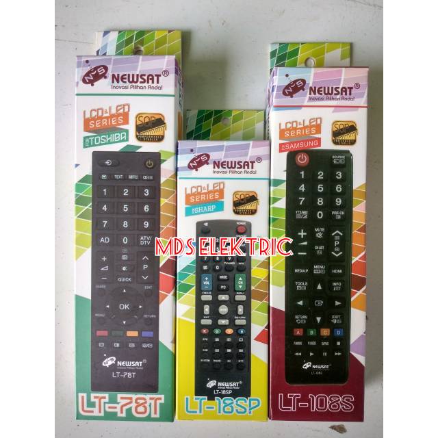 REMOT TV LCD LED SERIES SAMSUNG, THOSIBA, SHARP