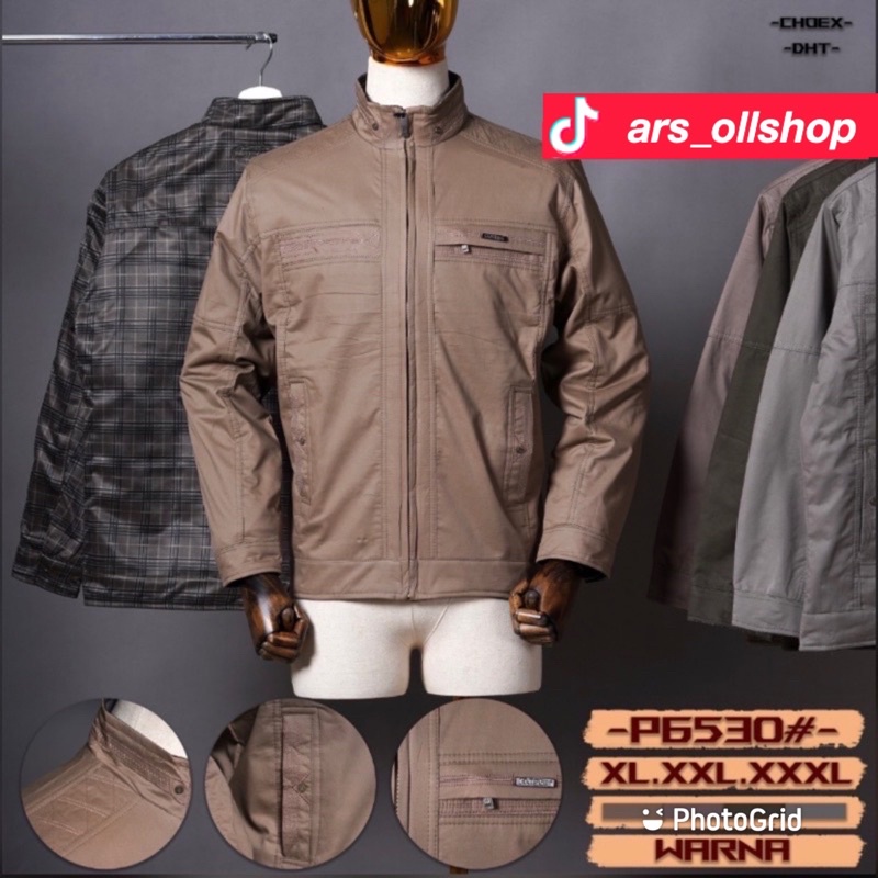 jaket import DHT pria dalam bulu