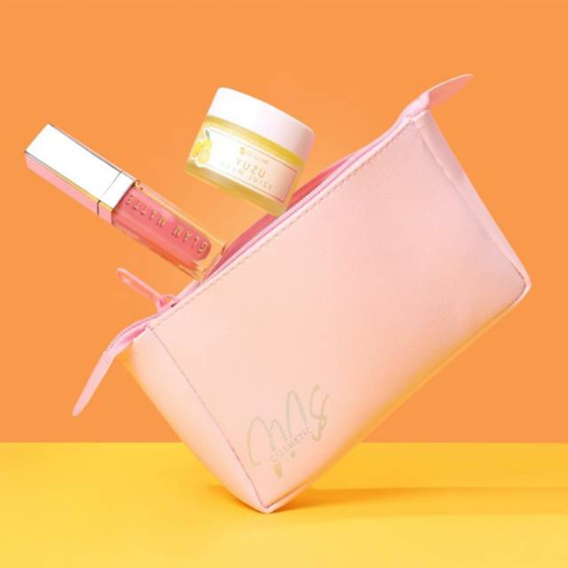 POUCH MS COSMETIC MS GLOW PINK NEW