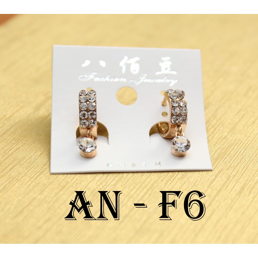 OK - Kode AN-F Anting wanita fashion model korea imitasi bahan alloy-6