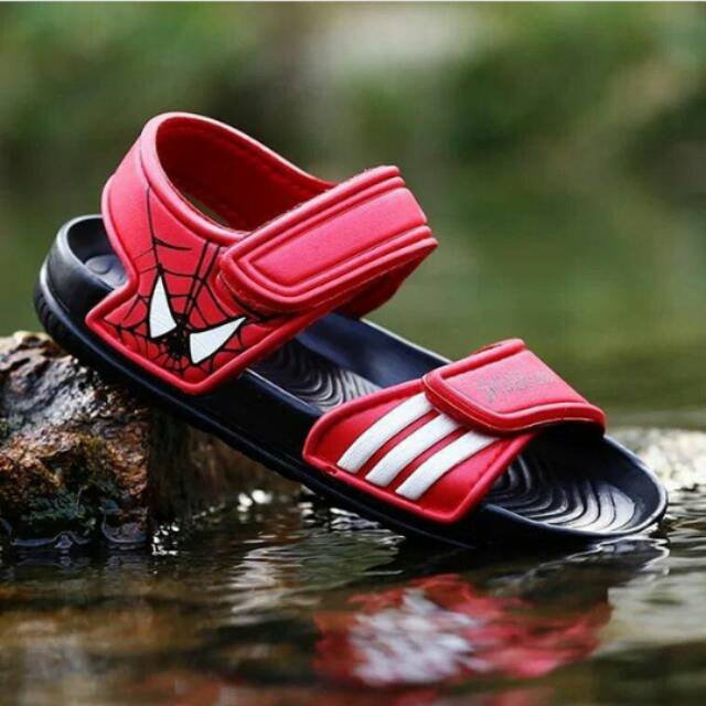 Sepatu sandal  anak  laki laki cowo lelaki cowok spiderman  