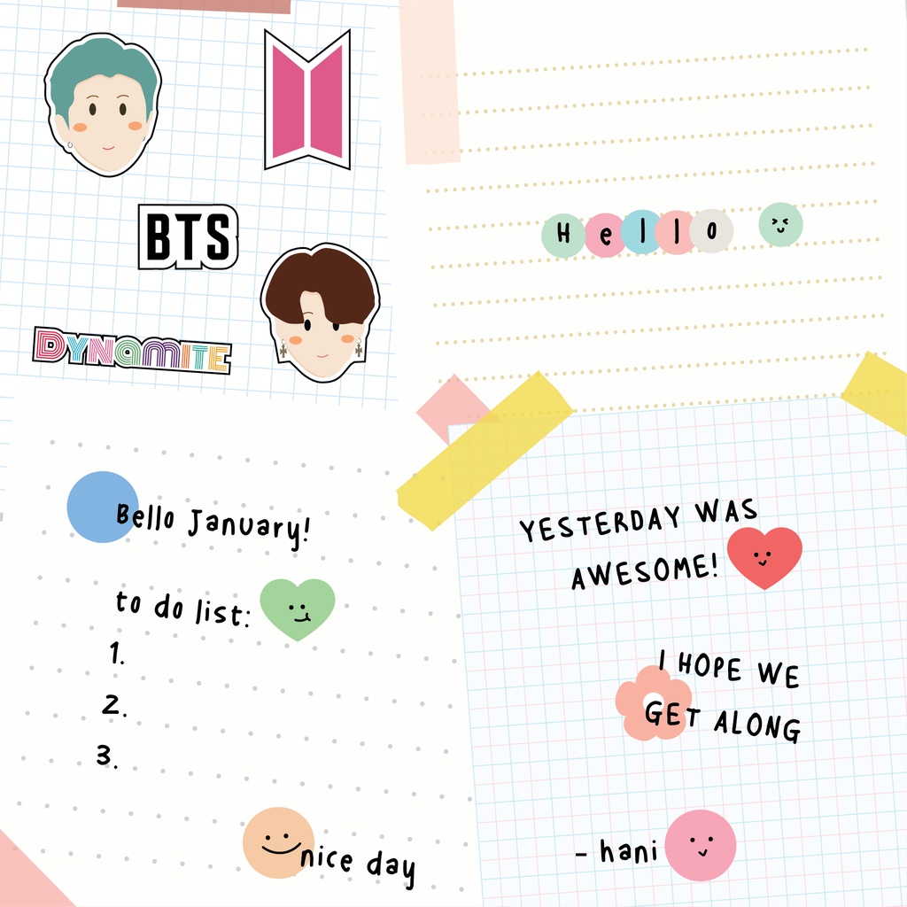 

Sticker BTS / Sticker Journal Scrapbook / Sticker K-pop / Sticker Lucu / Sticker for Diary