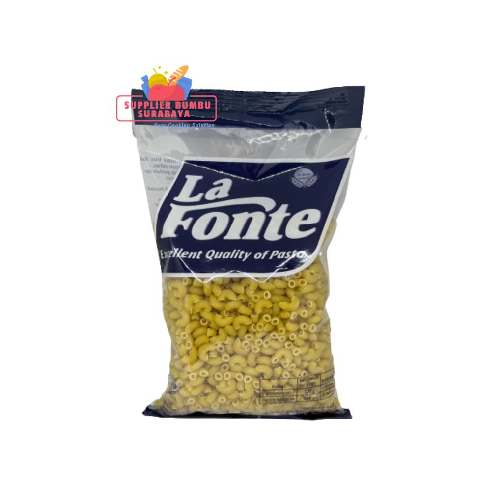 La Fonte Pasta Chiferi Rigati 206 Spaghetti 11 Penne Rigatti 91 Fusilli 202 500g