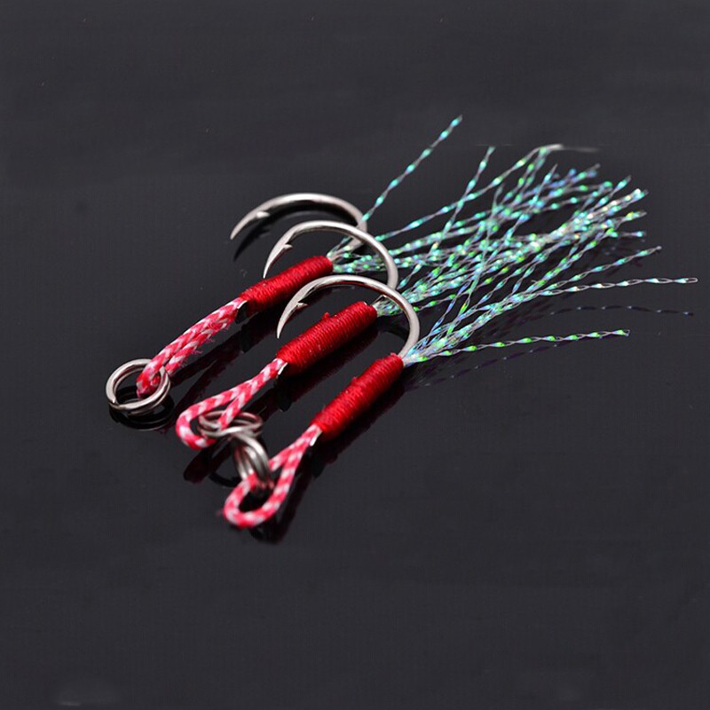 Shengyaofishing 20Pcs/set 13# Assist Jig Kail Pancing Umpan Swimbait Fishing Lure Bass Wobbler Jigging Sinking Hard Carbon Steel