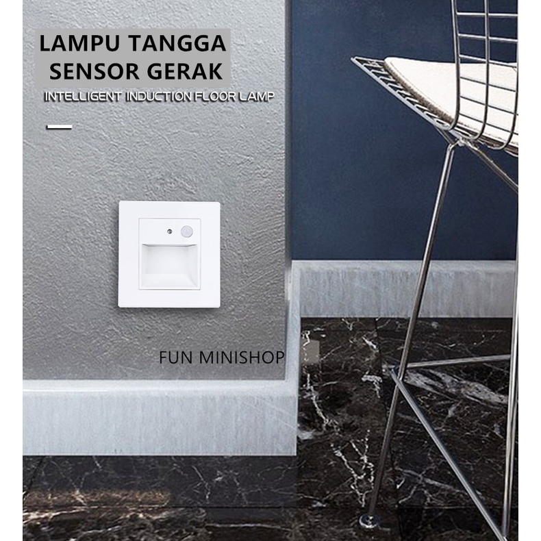 LAMPU TANGGA SENSOR GERAK LED Dinding Step Light MINIMALIS