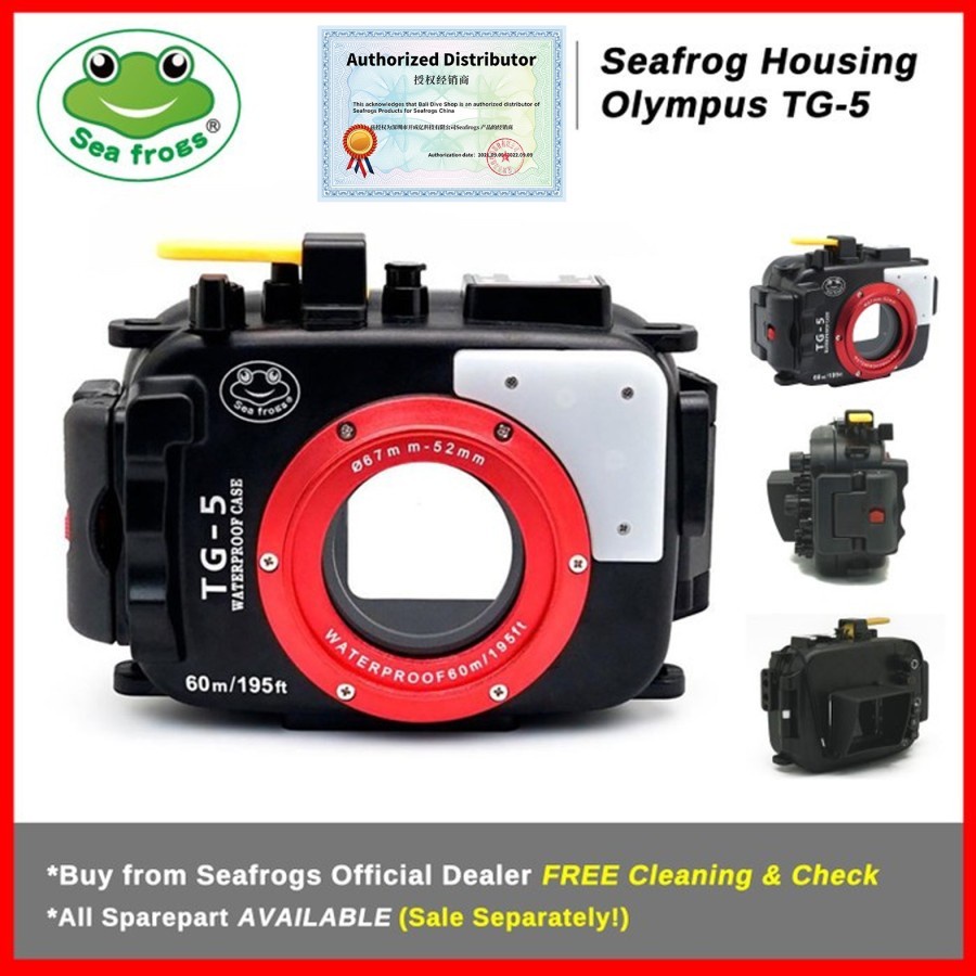 Underwater Housing Camera SeaFrogs Olympus Tough TG-5  Waterproof Case Scuba Diving
