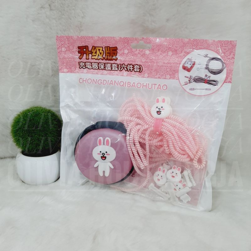 Pelindung Kabel  Kelinci Set  Charger Protective Rabbit Pelindung Kabel Set