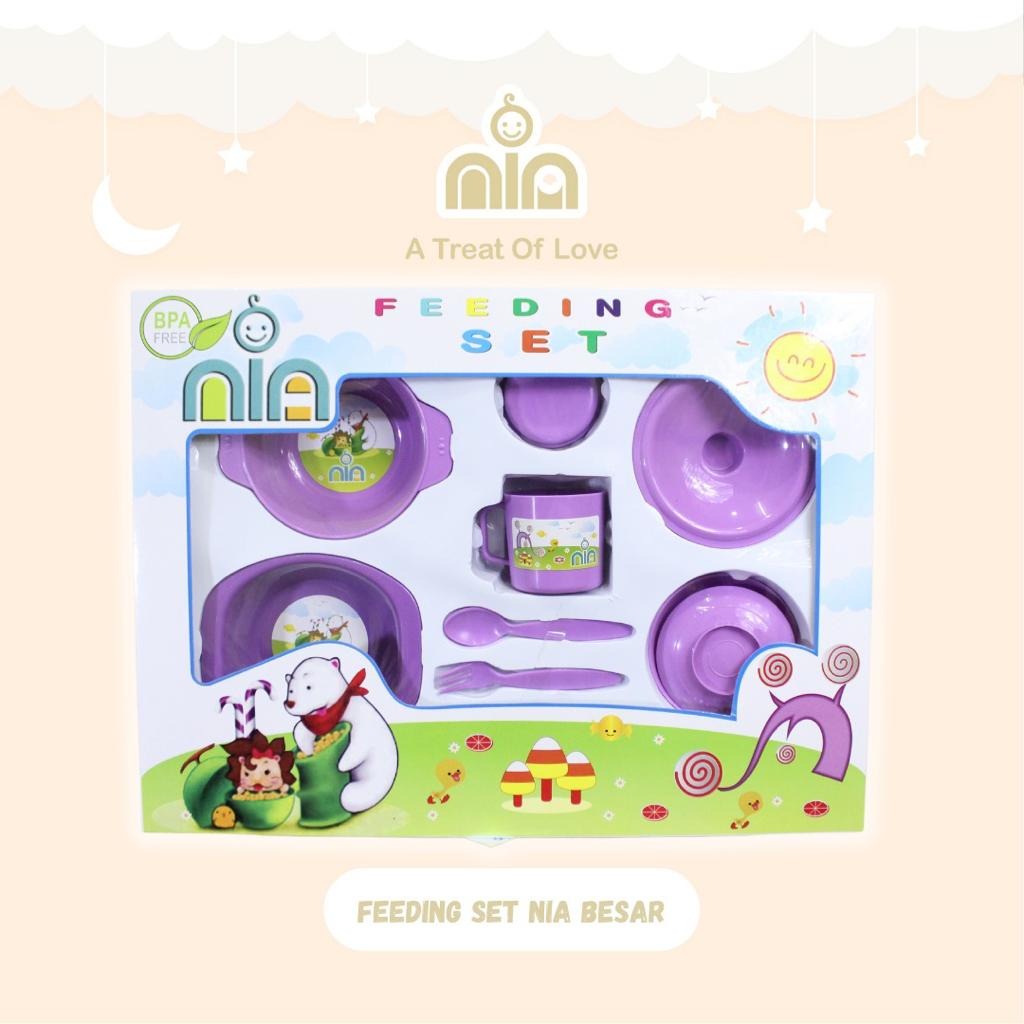 NIA-FEEDING SET UKURAN BESAR PERALATAN MAKAN BAYI MURAH