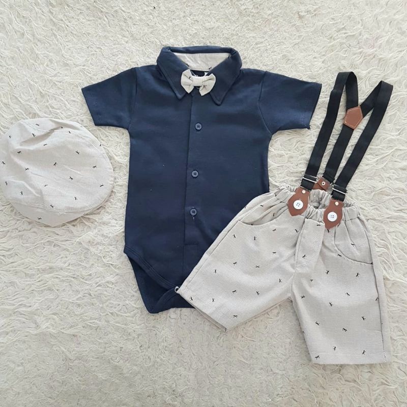 baju Bayi Boy suspender set