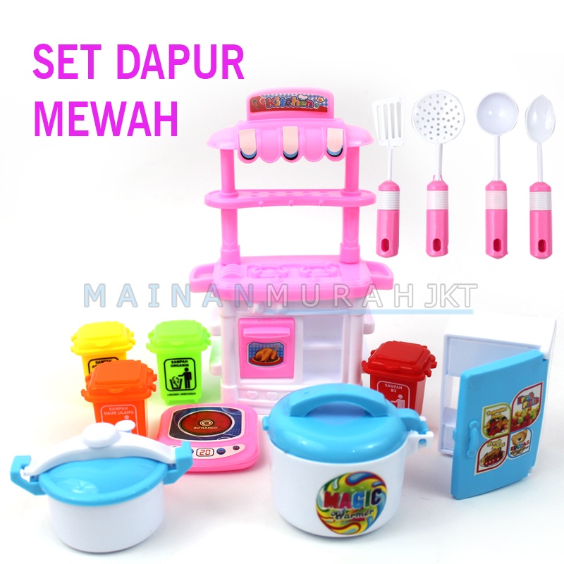 MAINANKEI ANAK MURAH DAPUR MEWAH MK03 MAINAN MASAK MASAKAN SET KITCHEN MAINAN ANAK PEREMPUAN