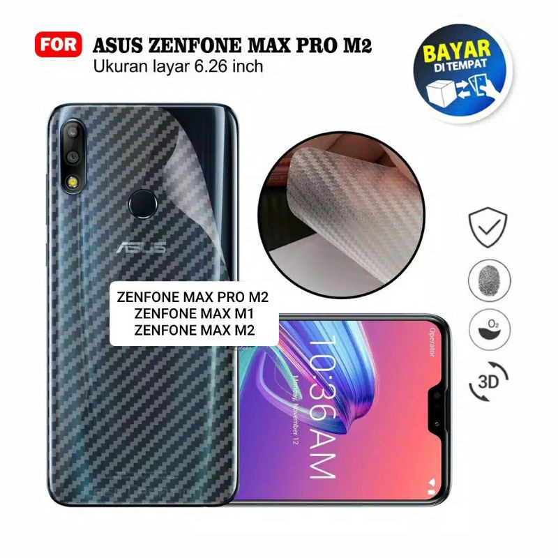 GARSKIN / PELINDUNG BELAKANG HP ANTI JAMUR ZENFONE MAX PRO M2 / ZENFONE MAX M2 / ZENFONE MAX M1
