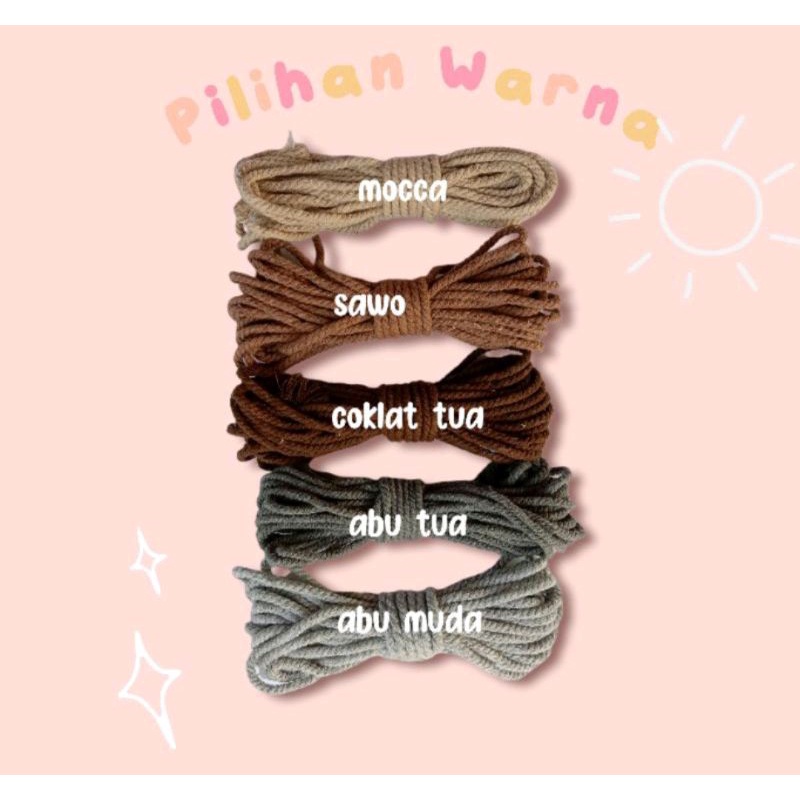 

Tali katun 4mm || benang macrame || Tali macrame eceran