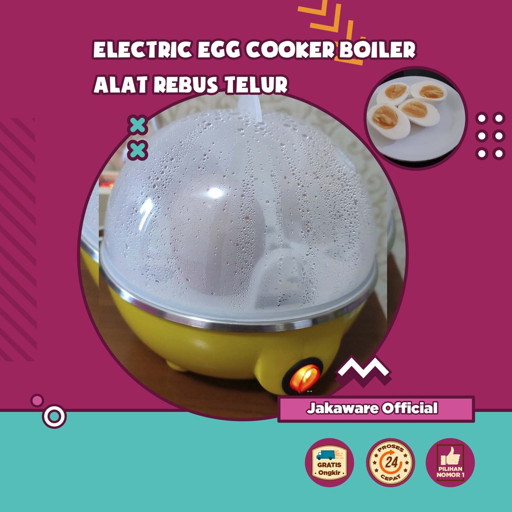 ELEKTRIC EGG COOKER BOILER ALAT REBUS TELUR ELEKTRIK STEAM STEAMER PEREBUS KUKUS ROTI KUE PEMISAH KU