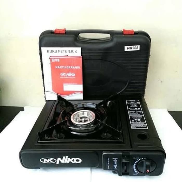 KOMPOR GAS PORTABLE NIKO 2 IN 1 PAKET GAS KALENG PORTABLE KOMPOR PAKET