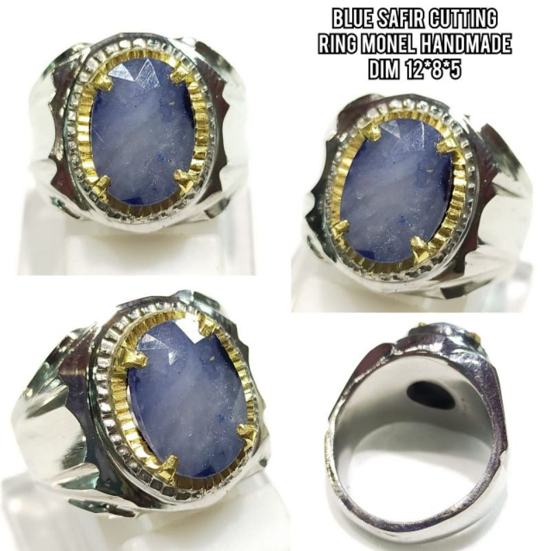 CINCIN BATU SAPPHIRE BLUE SAFIR CUTTING