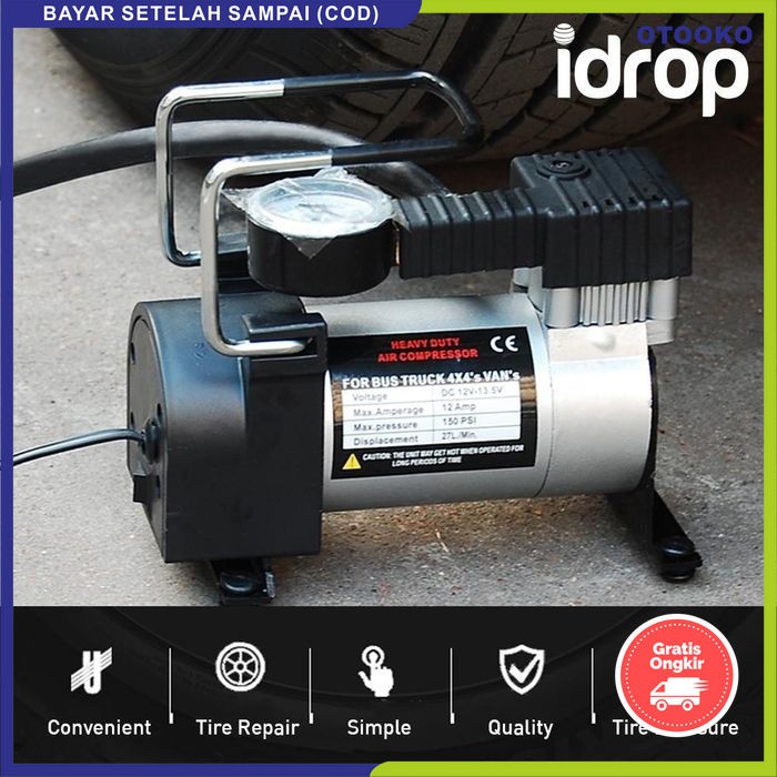 Kompresor Pompa Angin Ban Mobil Motor Compressor 100PSI Automatis Otomatis