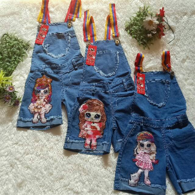 Overall hotpans anak LOL LED , size 2-10 tahun